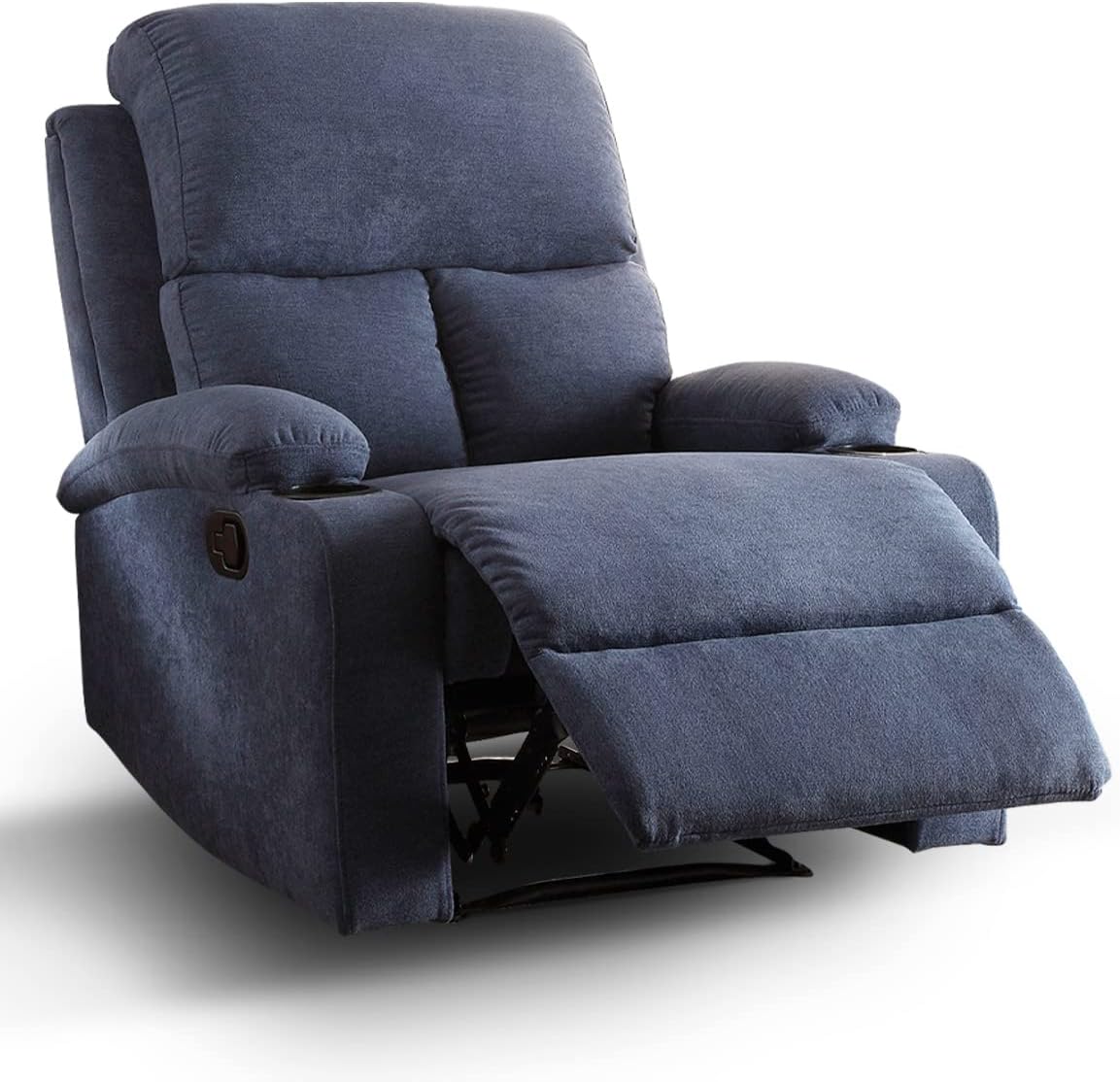Sillon Reclinable para Adultos Individual - Brady - con Sistema Manual - Reposet de Tela - Varios Colores (Gris).