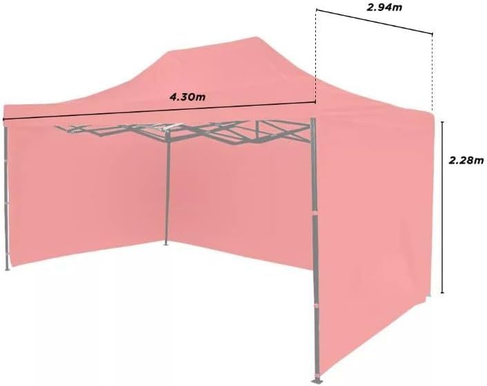 VANLIG Toldo Carpa 4.5x3 Metros Plegable con Paredes Y Techo Carpa (Rojo)