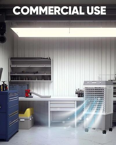❄️ Enfriador Evaporativo Industrial Portátil 60 L | Climatizador de Aire 450W | Alto Flujo de Aire | Ideal para Taller, Almacén, Garaje y Espacios Grandes 💨