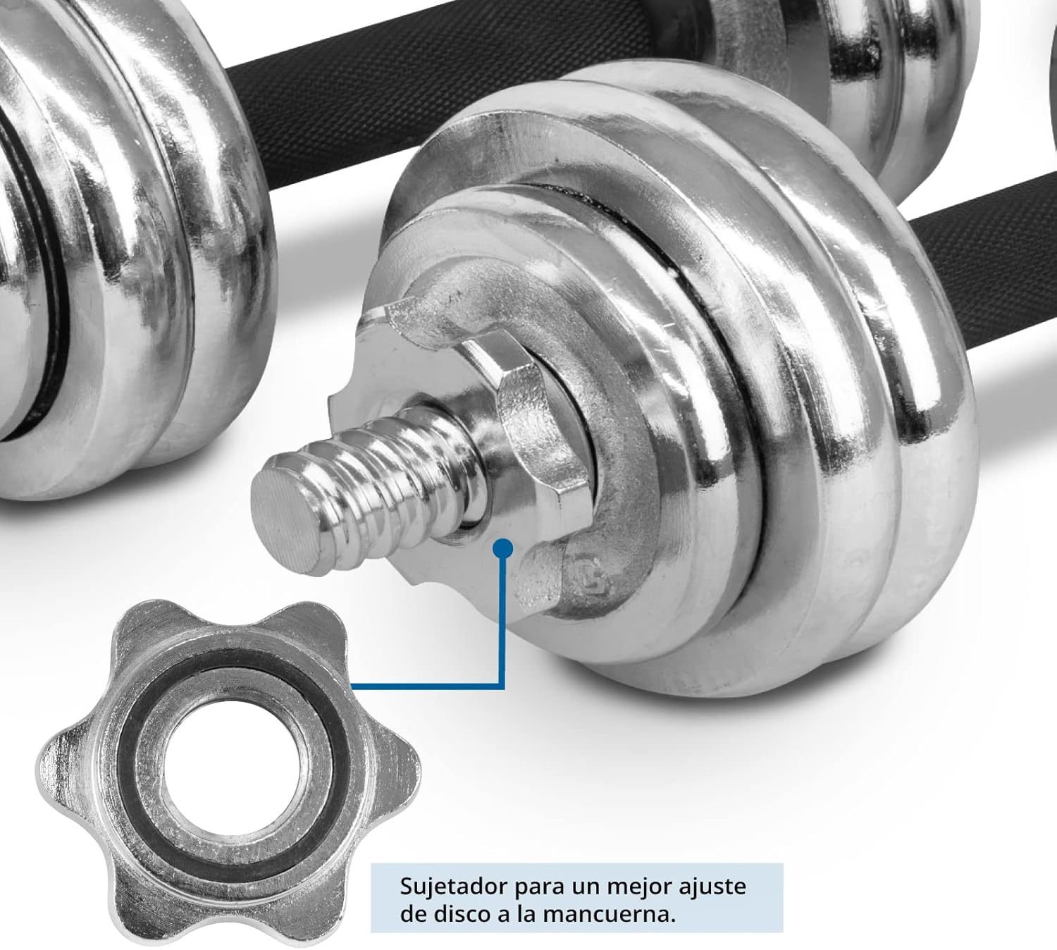 Altera Set de Mancuernas y Discos, Pesas Ajustables con Estuche para Ejercicio