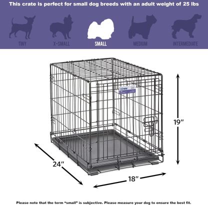 MidWest Homes for Pets - Jaula para perros XL | Jaula para perros MidWest iCrate de metal plegable con doble puerta con panel divisor, protege los pies y bandeja para perros a prueba de fugas | 48 pulgadas de largo x 30 de ancho x 33 pulgadas de alto, raz