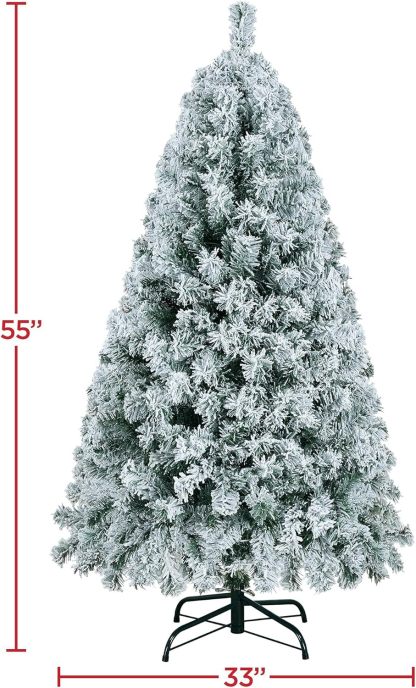 Yaheetech Árbol de Navidad artificial preiluminado de 6 pies con luces incandescentes blancas cálidas, árbol de Navidad con 820 puntas de rama, 250 luces incandescentes y soporte plegable, color rosa