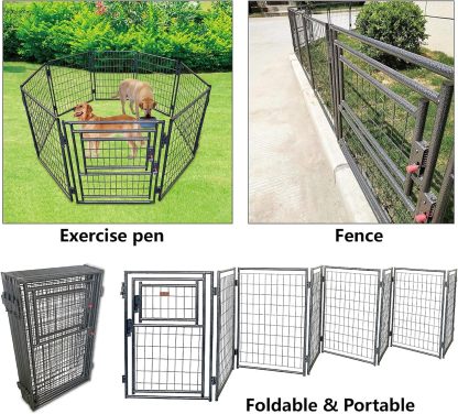 Neocraft My Pet Companion - Perrera para Perros con Cubierta de Techo (4.5 pies) – Resistente a la Intemperie/Cubierta/Resistente/Exterior/Invierno para Perros de tamaño Mediano, fácil de Montar