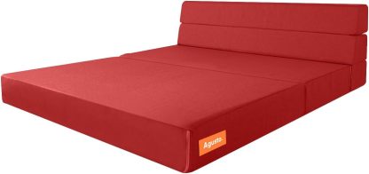 AGUSTO Sofá Cama Matrimonial Multifunción Colchon Plegable Futon Chaise Sillon Puff (Gris Oxford)