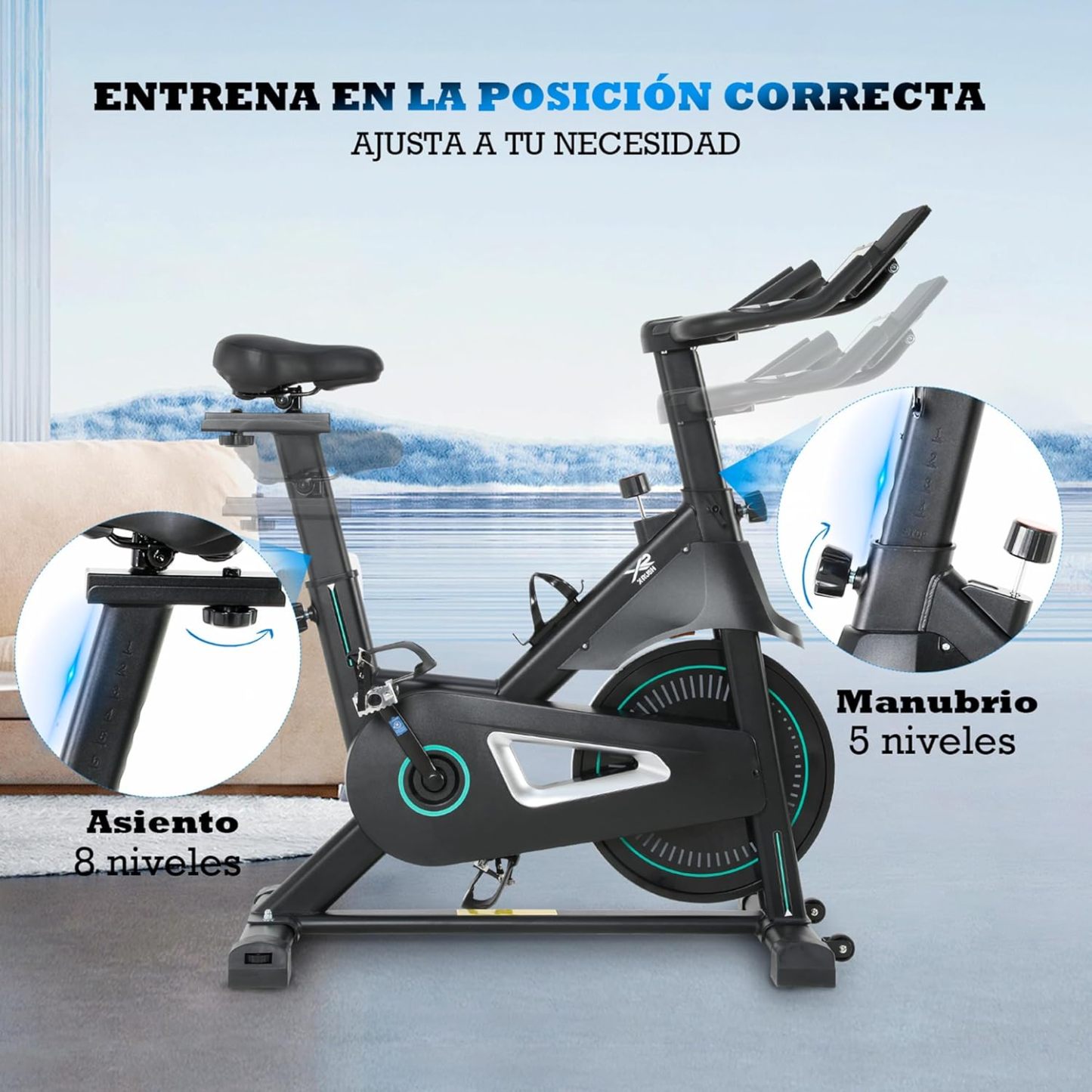Bicicleta Spinning Kronos: Entrenamiento Intensivo con Tecnología Avanzada, Ajustes Personalizados y Monitoreo Completo para una Experiencia de Fitness Inigualable
