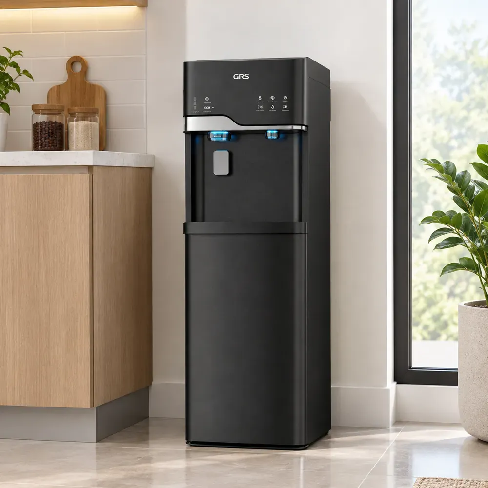Dispensador de agua 3 temperaturas botellón oculto con fabrica de hielo GWIM3TBSO0 GRS