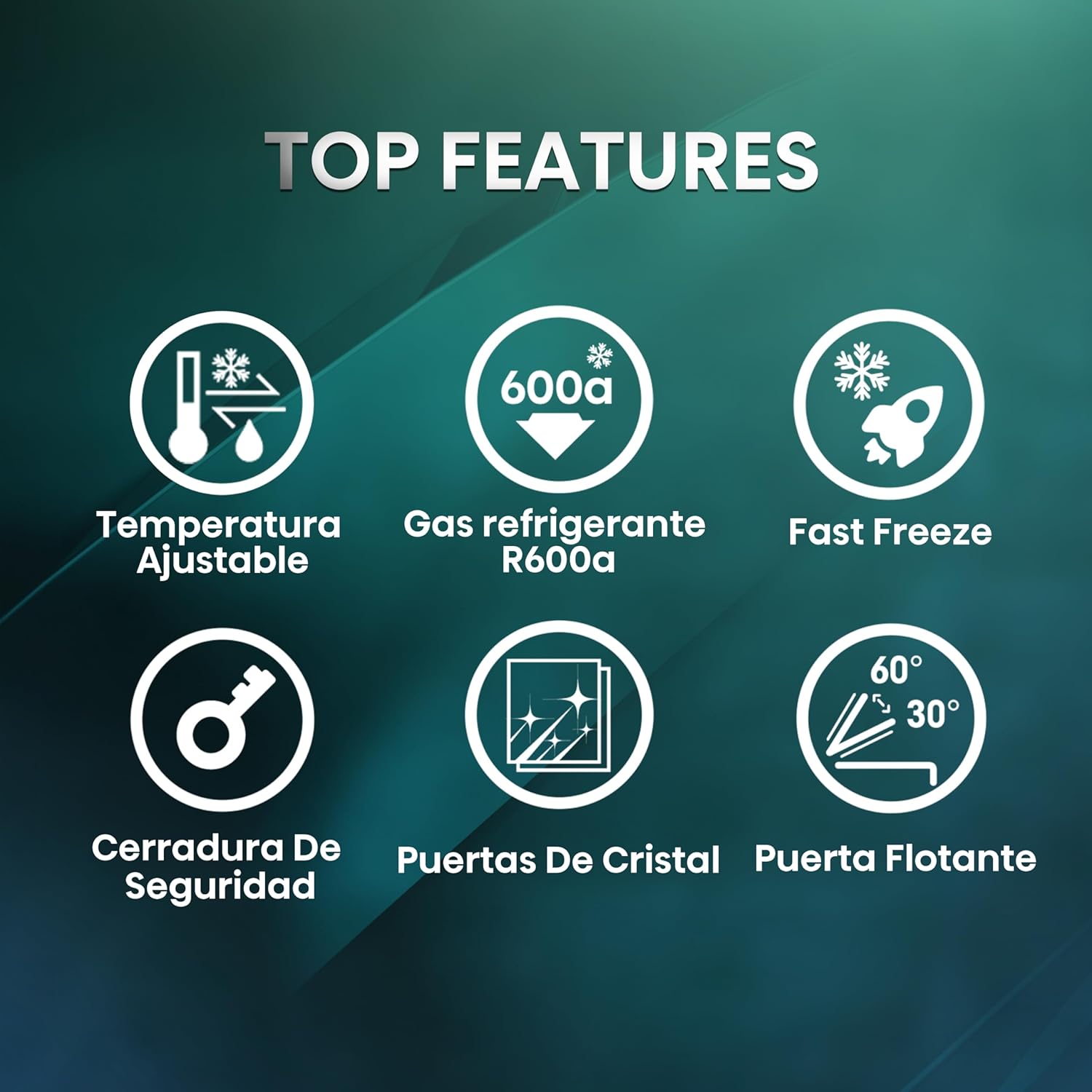Hisense FC50D6AWX Congelador, 5 pies cúbicos, Temperatura ajustable, Fast Freeze, Cerradura de seguridad, 62x56x85cm(AnchoxLargoxAlto), Blanco