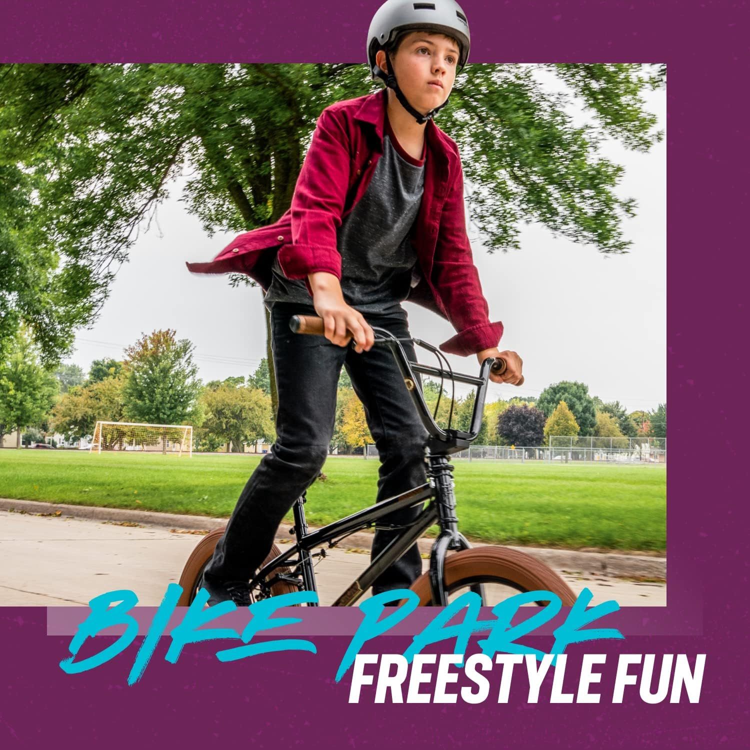 Mongoose Legion Freestyle Sidewalk Bicicleta BMX para niños y principiantes a usuarios avanzados, ruedas de 16-20 pulgadas (40.64 cm - 50.80 cm), marco de acero Hi-Ten, Micro Drive 25x9T engranaje BMX
