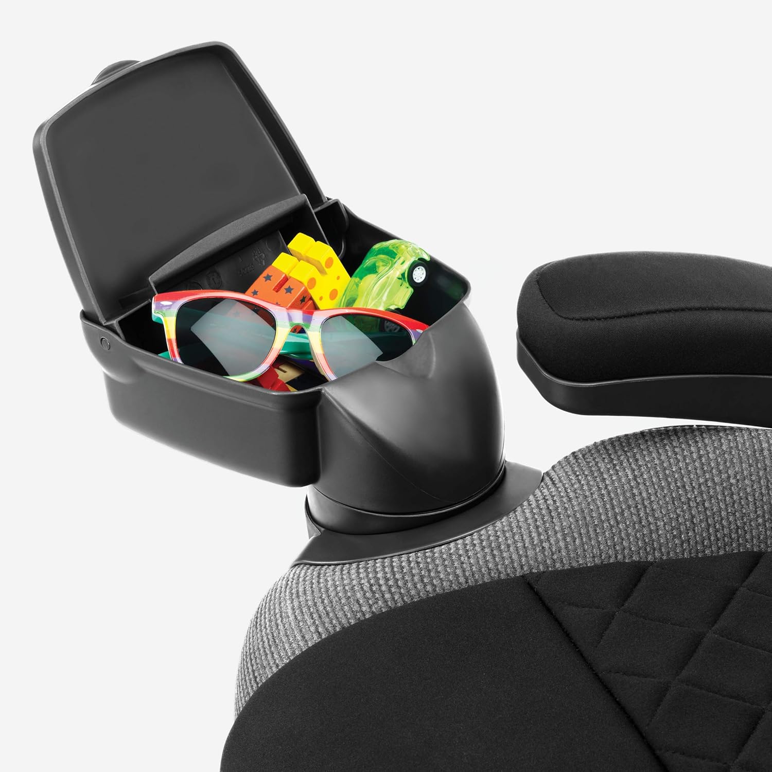 Chicco - KidFit Zip Air Plus 2 en 1 asiento elevador de posicionamiento para coche – Q Collection, negro/gris