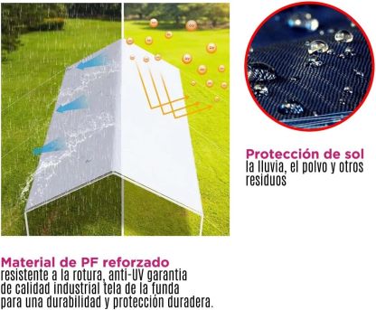 VANLIG Toldo De Uso Rudo 6x3 MTS Carpa para Auto Fiestas Eventos