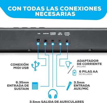 Alesis Melody 61 - Piano eléctrico con 61 teclas, Teclado Musical con altavoces, audífonos, micrófono, soporte para piano, atril y taburete