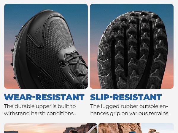 【SohoChic】NORTIV 8 Men's Wide Toe Box Waterproof Hiking Shoes Boots, Wear-Resist Upper, Lightweight, Rubber Sole, EVA Foam Midsole, 5-mm Heel-To-Toe Drop, Durable Craftsmanship, Camping Use