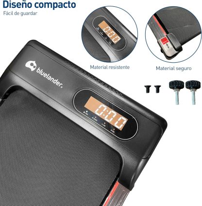 Bluelander Caminadora Electrica, Walking Pad con Asa, 100 * 48 * 120 cm, 110 V, Pantalla Digital, Caminadora Plegable, Portatil, Ideal para Oficina, Hogar, Cinta para Caminar (Walking Pad con Asa)