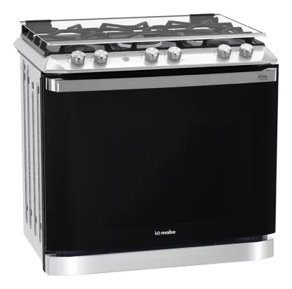Estufa Empotre 80cm Inox Vidrio Negro Io Mabe Io8061getss0