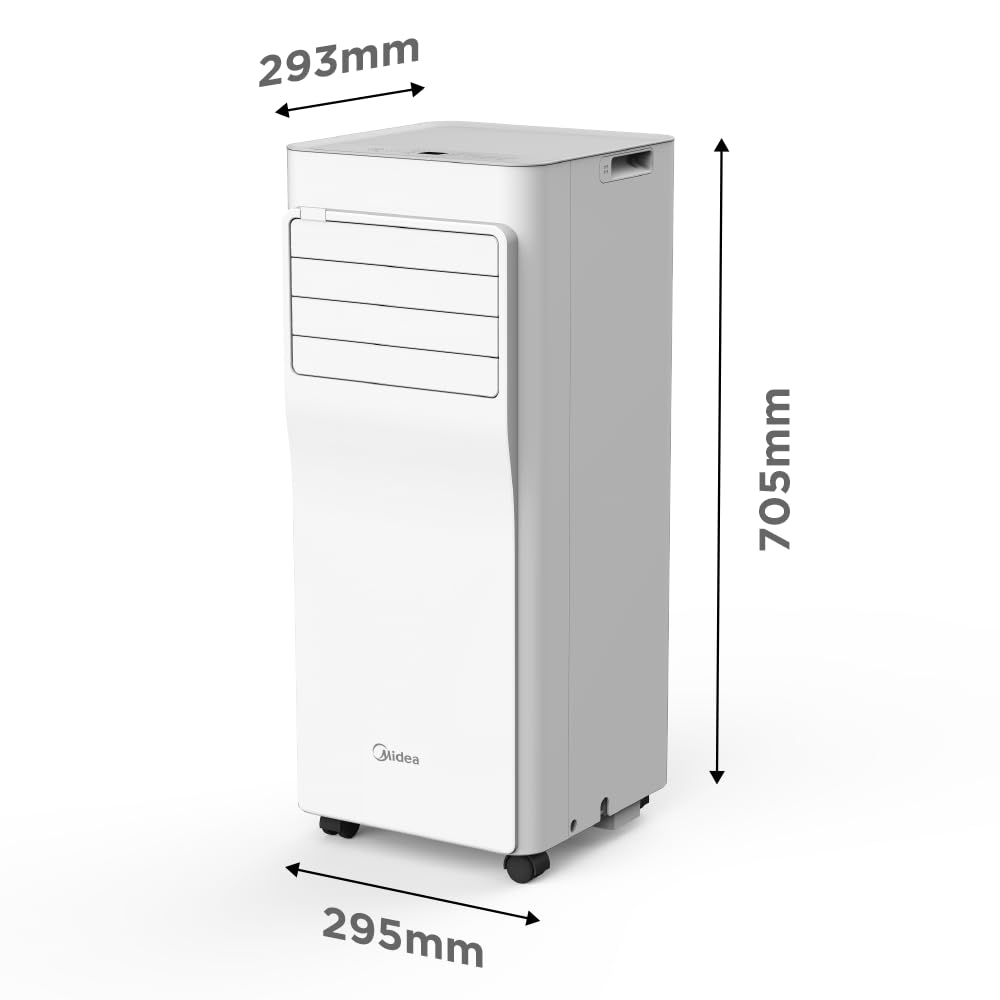 Midea MAP12C1PSP Aire Acondicionado Portátil 1 Ton, Frío, 115v, Color Blanco