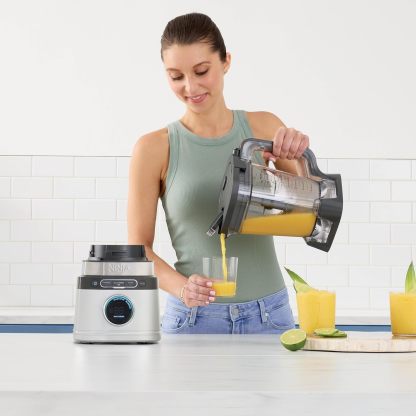 NINJA Detect Duo, Licuadora de Velocidades, con Vaso Personal, BlendSense, Profesional, Preajustable a un Solo Toque, Cuchillas Total Crushing, Velocidad Variable, Plateado, TB300LAA (Reacondicionado)