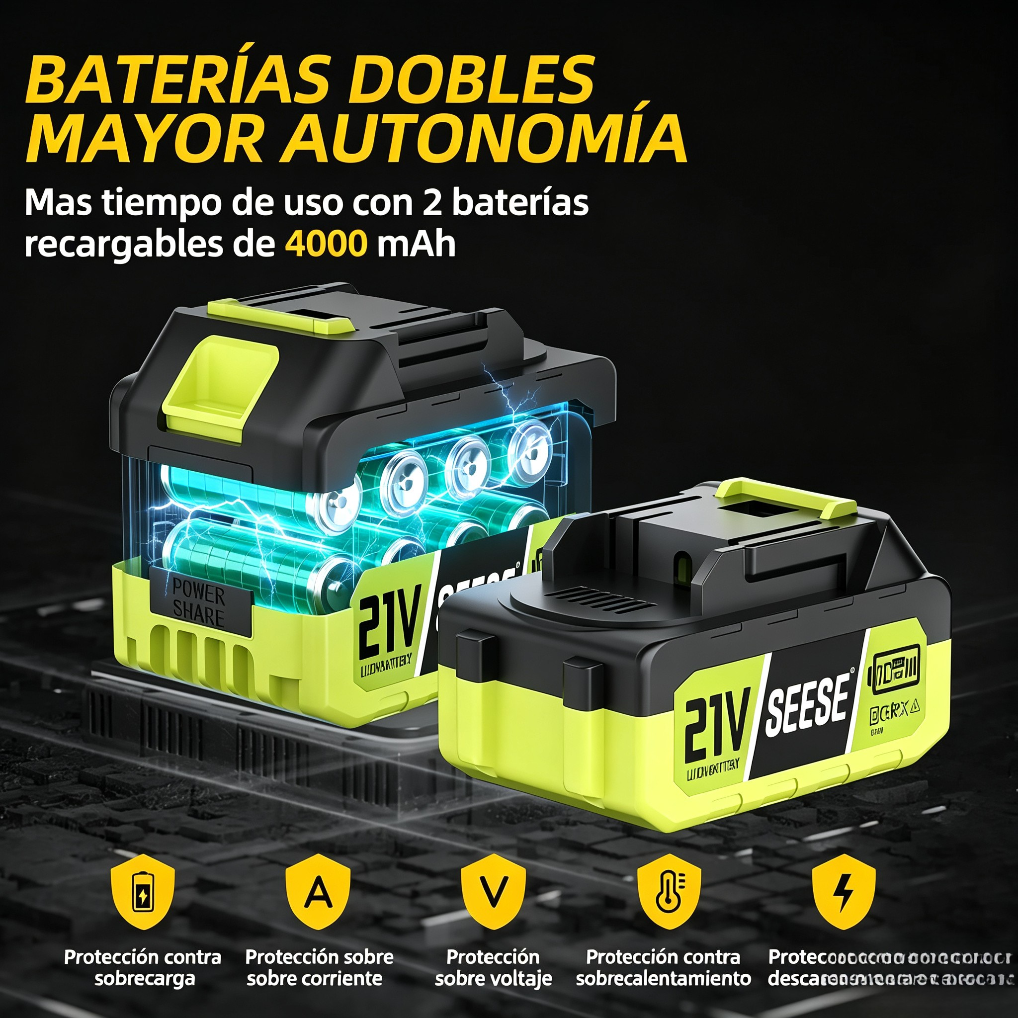 🌳 Motosierra Eléctrica 2 en 1 | ⚡ Motor Sin Escobillas de 21V | 🔋 2 Baterías Incluidas | 🪚 Sierra de Poda de 8" | 📏 Mango Telescópico hasta 15 Pies | 🔄 Cabezal Ajustable 180° | 💪 Correa de Hombro Incluida**