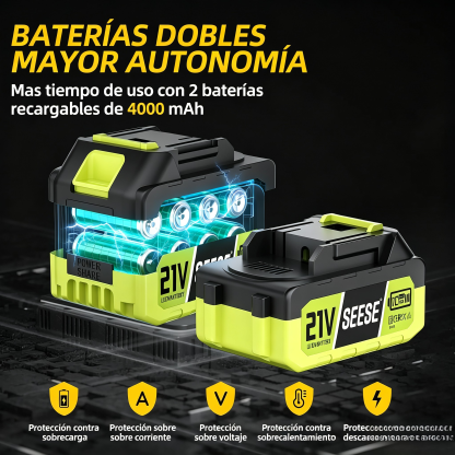 🌳 Motosierra Eléctrica 2 en 1 | ⚡ Motor Sin Escobillas de 21V | 🔋 2 Baterías Incluidas | 🪚 Sierra de Poda de 8" | 📏 Mango Telescópico hasta 15 Pies | 🔄 Cabezal Ajustable 180° | 💪 Correa de Hombro Incluida**