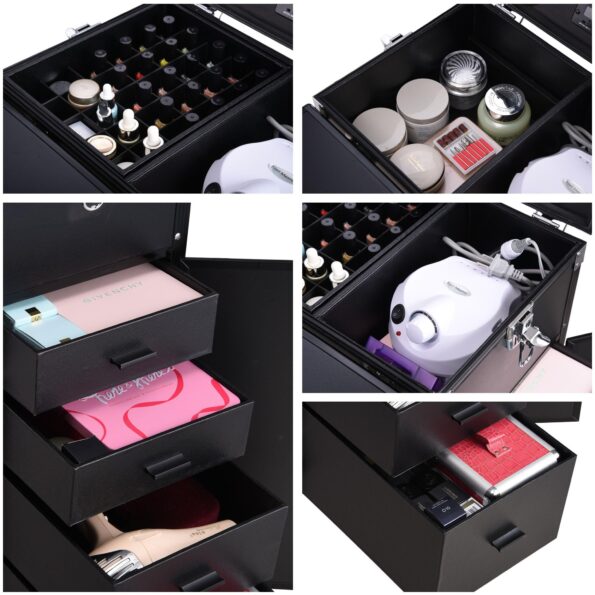 ¡Solo MXN499 por 24 horas! Mesa de manicura con ruedas ¡Estación de maquillaje!