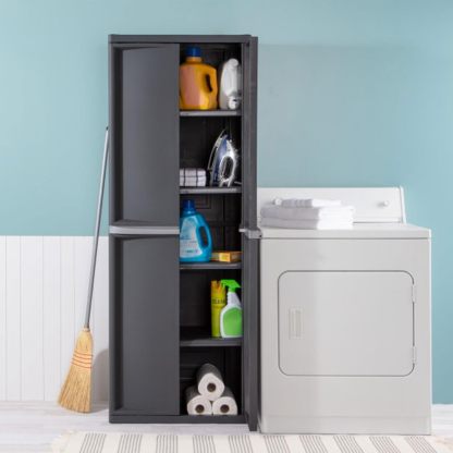 STERILITE 01423 V01 4 estantes Gabinete Plano, Gris, 1-Pack