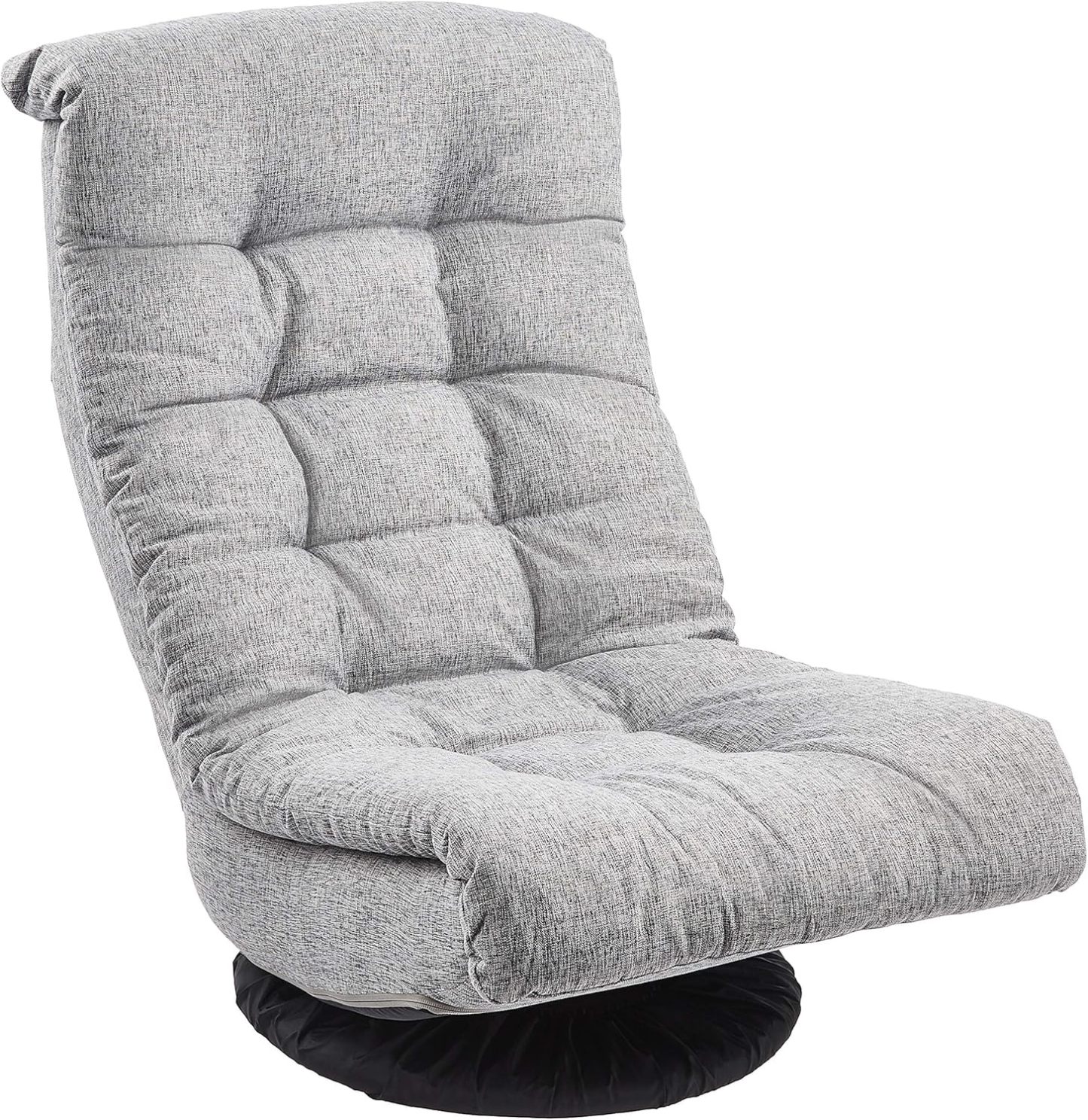 Amazon Basics - Silla giratoria de espuma con reposacabezas, ajustable, color gris