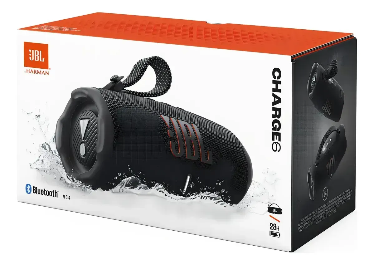 JBL Charge 6 Bocina Bluetooth Portátil con Sonido Potente, Batería de Larga Duración y Resistencia al Agua