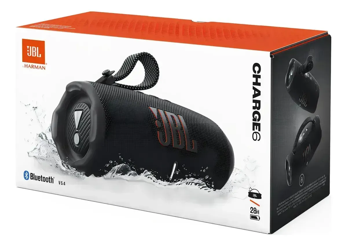 JBL Charge 6 Bocina Bluetooth Portátil con Sonido Potente, Batería de Larga Duración y Resistencia al Agua