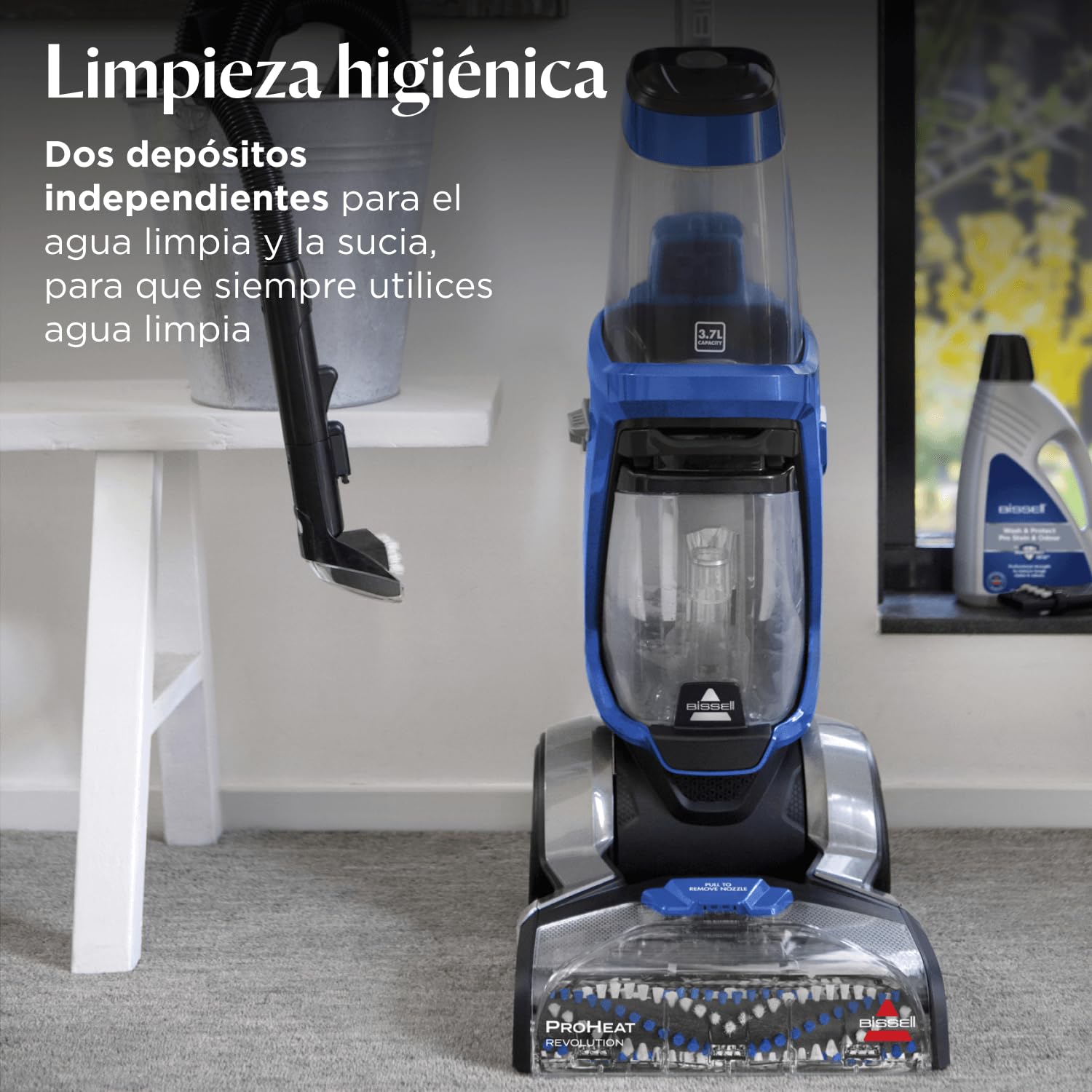 BISSELL Limpiadora de Alfombras de Limpieza Profunda con Tecnología TurboStrength y Secado Rápido