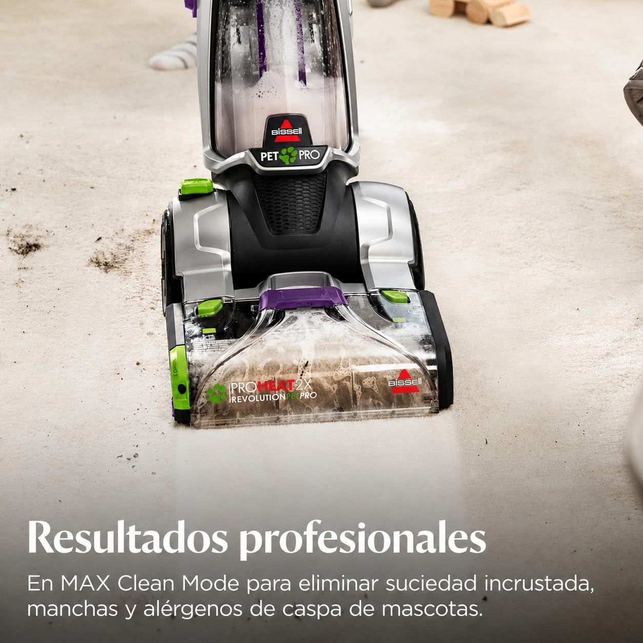 BISSELL Limpiadora de Alfombras de Limpieza Profunda con Tecnología TurboStrength y Secado Rápido