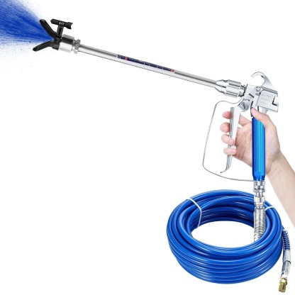 🎨 Pistola Pulverizadora de Pintura Airless 3600 PSI | Manguera de 10 m, Boquillas Reversibles de 180°, 2 Protectores y 2 Varillas de Extensión de Acero Inoxidable para Pintura de Casas y Trabajos Intensivos 💪