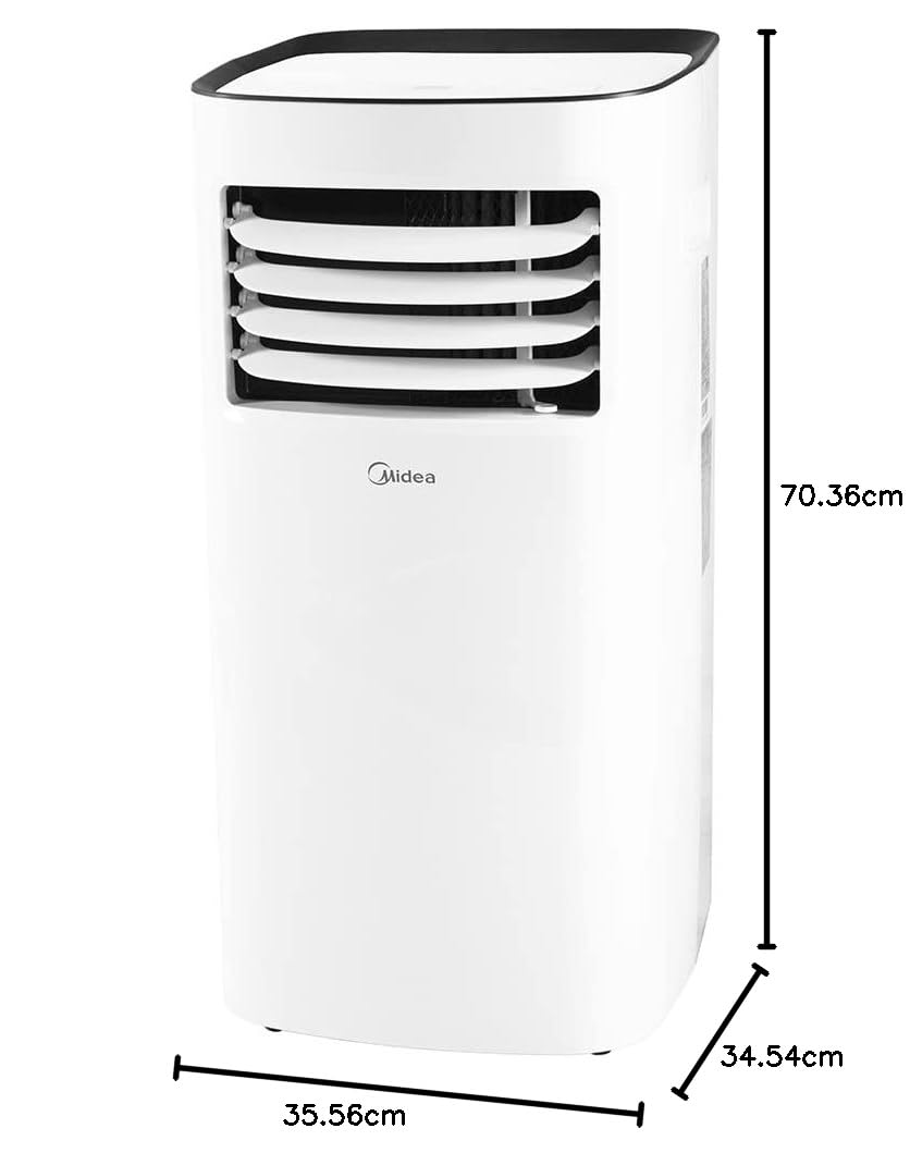 Midea MAP12C1PSP Aire Acondicionado Portátil 1 Ton, Frío, 115v, Color Blanco