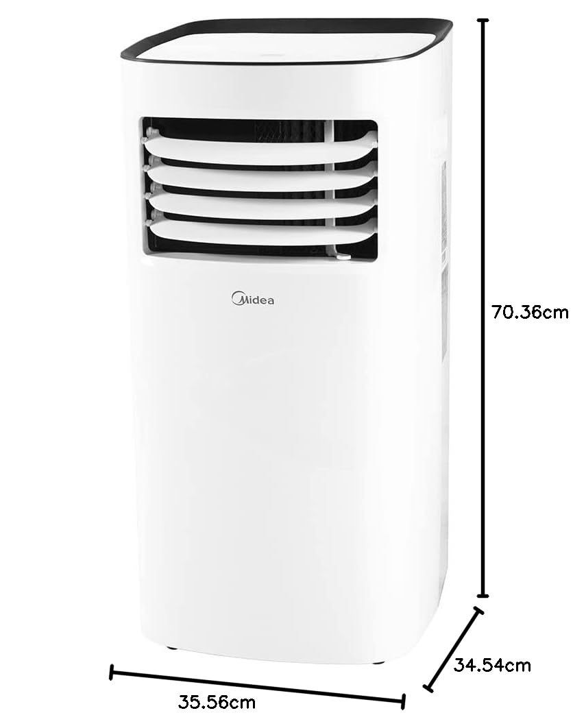 Midea MAP12C1PSP Aire Acondicionado Portátil 1 Ton, Frío, 115v, Color Blanco