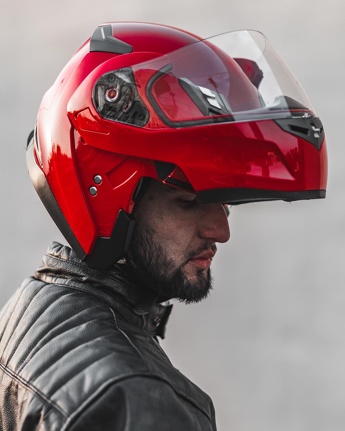 ILM - Casco de Motocicleta Modular Integrado con Bluetooth, con protección Solar para Mp3, Modelo 953/953 Pro