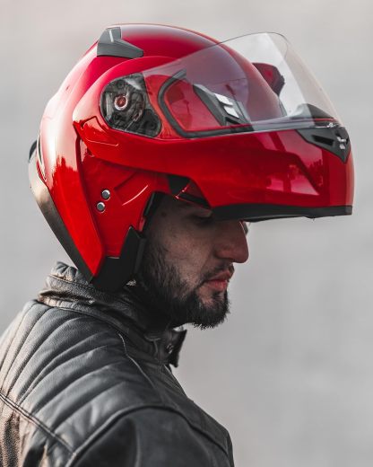 ILM - Casco de Motocicleta Modular Integrado con Bluetooth, con protección Solar para Mp3, Modelo 953/953 Pro