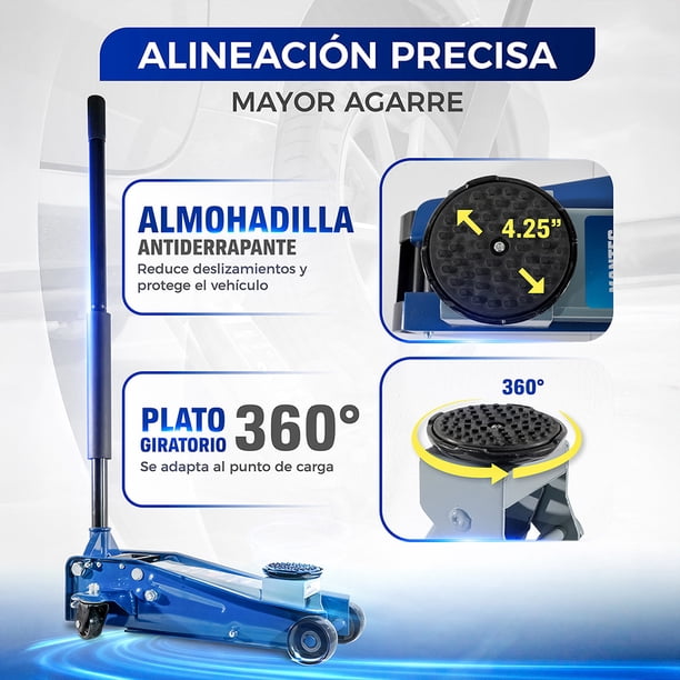 Gato Hidráulico de Patín Hantec 3 Toneladas Automotriz