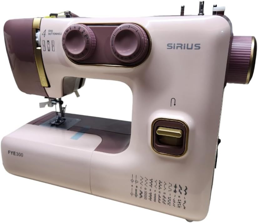 maquina de coser casera portatil hasta 24 puntadas (GREY GOLDEN)