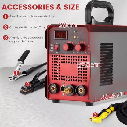 YOMYM Soldadora Inversora Portátil, Máquina de Soldar 110/220V 250A para MMA/TIG