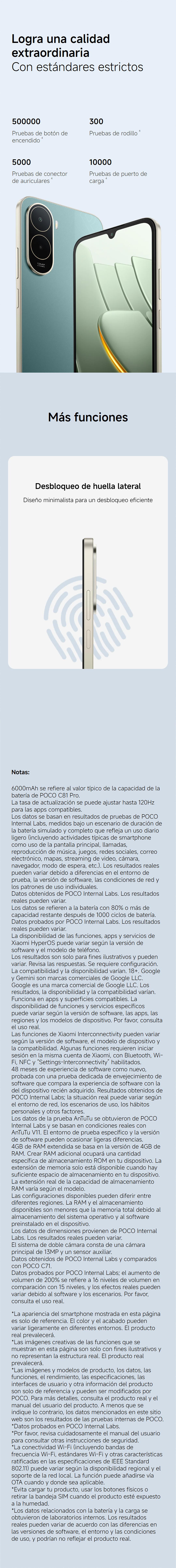 POCO C81 Pro con Redmi Buds 6 Play GRATIS | Pantalla inmersiva de 6.9" | Bater&iacute;a de 6000mAh (t&iacute;p) | Poderoso procesador de ocho n&uacute;cleos | Dise&ntilde;o delgado y sofisticado | C&aacute;mara dual de 13MP con AI