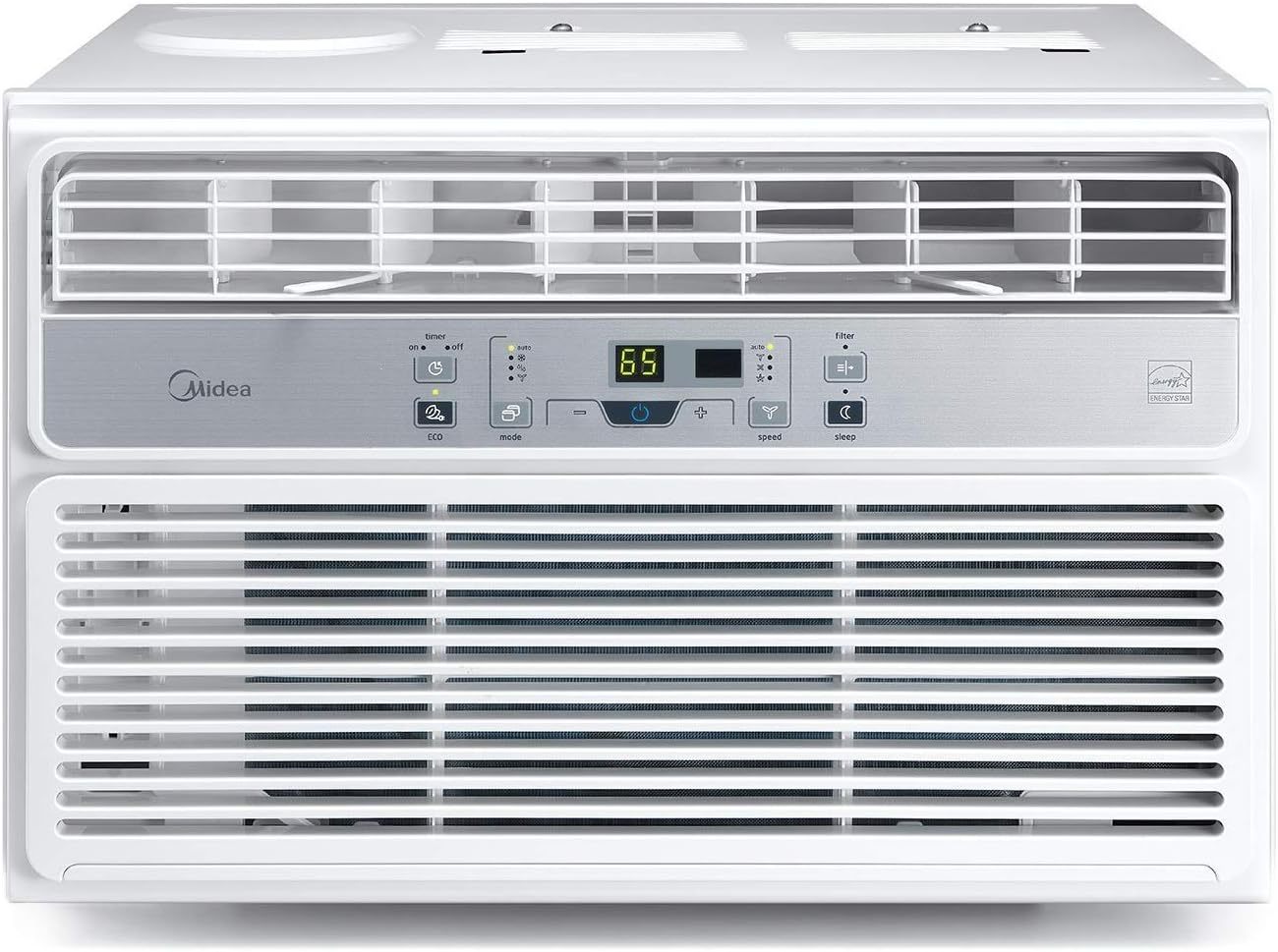 Midea 8.000-1200 BTU EasyCool aire acondicionado para ventana, deshumidificador y ventilador, enfriar, circular y deshumidificar hasta 350 metros cuadrados Ft, filtro reutilizable, control remoto-filtro de aire acondicionado