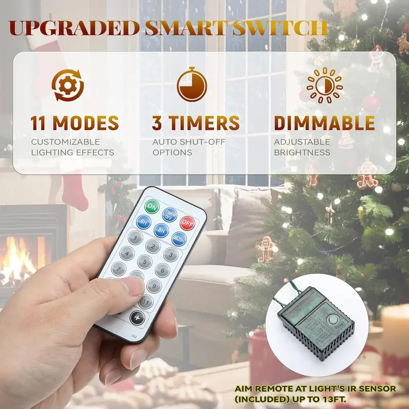 Árbol de Navidad YITAHOME Preiluminado con 11 Modos de Luz y Regalos Especiales