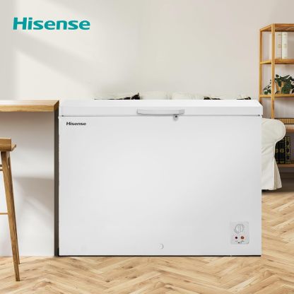 Hisense FC50D6AWX Congelador, 5 pies cúbicos, Temperatura ajustable, Fast Freeze, Cerradura de seguridad, 62x56x85cm(AnchoxLargoxAlto), Blanco