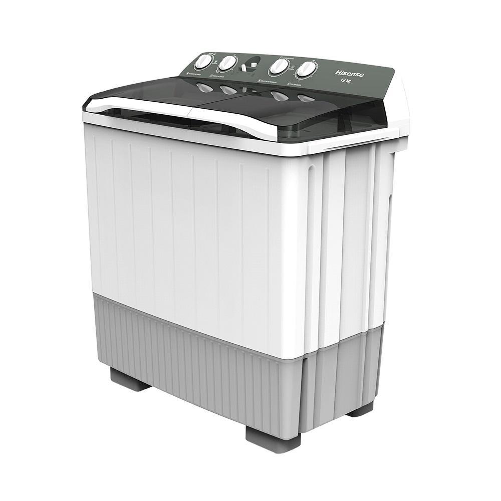 Lavadora Hisense WSA1803P Semiautomática 2 Tinas 18KG Blanca