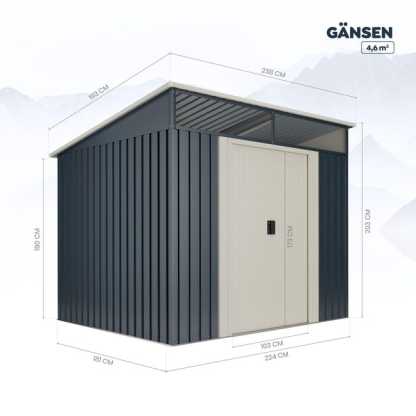 Caja metálica Gansen II de 238x203x194 cm y 4,5 x 1,5 cm