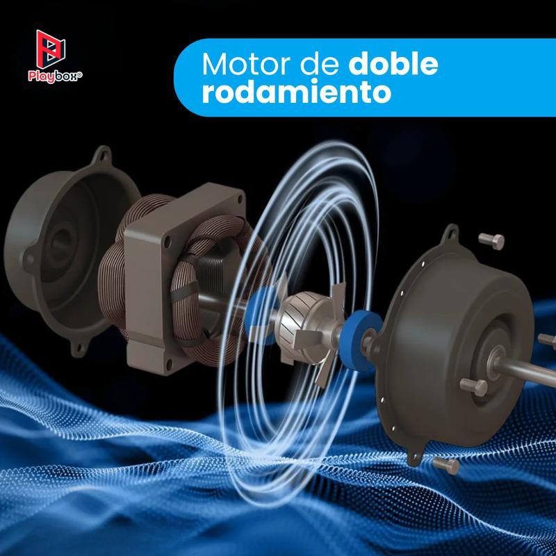 Ventilador 18" con Pedestal 3 en 1 Premium Silencioso con Velocidad Ajustable, Potencia Estable y Rejillas de ABS