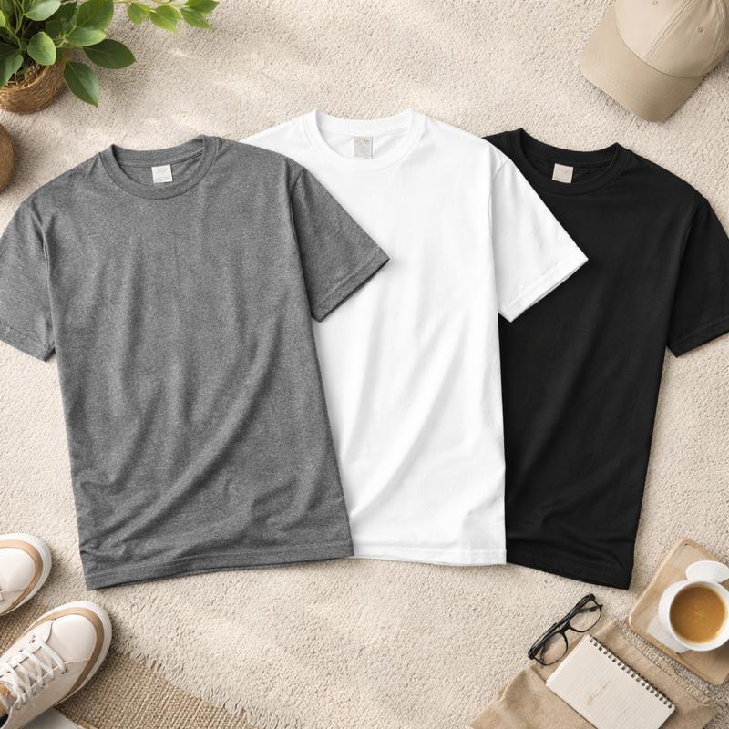 PAQUETE 3 PLAYERAS urban style-casual-camisetas negro y distintos colores