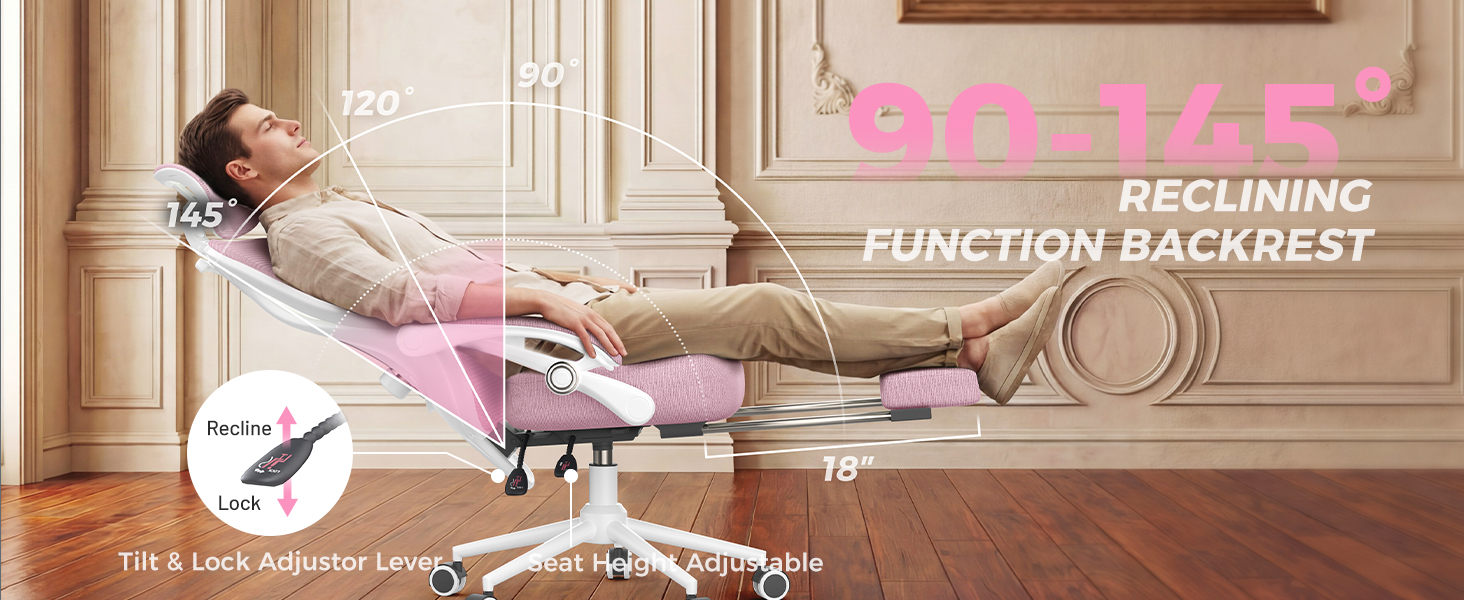 office chair with footrest