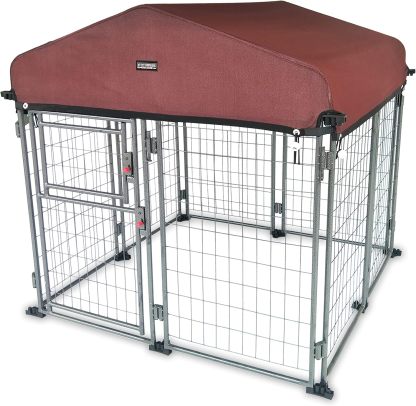 Neocraft My Pet Companion - Perrera para Perros con Cubierta de Techo (4.5 pies) – Resistente a la Intemperie/Cubierta/Resistente/Exterior/Invierno para Perros de tamaño Mediano, fácil de Montar