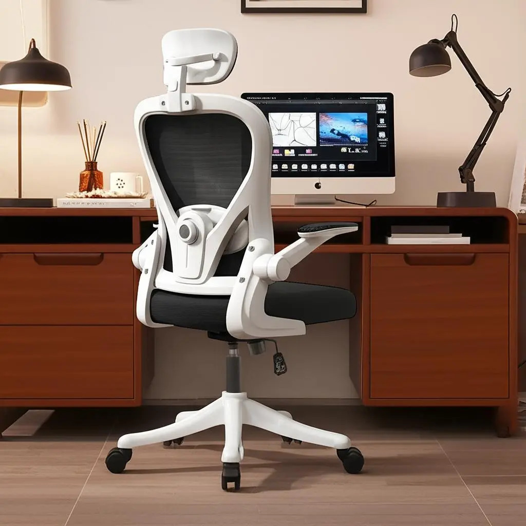 Silla Amia Ergonómica De Escritorio Oficina Soporte Lumbar Elástico Giratoria