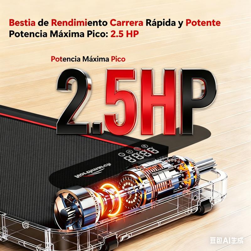 Cinta de Correr Plegable Northmarch 2.5HP, Silenciosa con Amortiguación y 6 Niveles de Inclinación, Máquina de Ejercicio para Casa Pequeña
