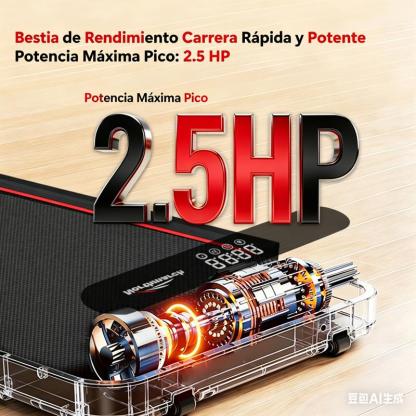 Cinta de Correr Plegable Northmarch 2.5HP, Silenciosa con Amortiguación y 6 Niveles de Inclinación, Máquina de Ejercicio para Casa Pequeña